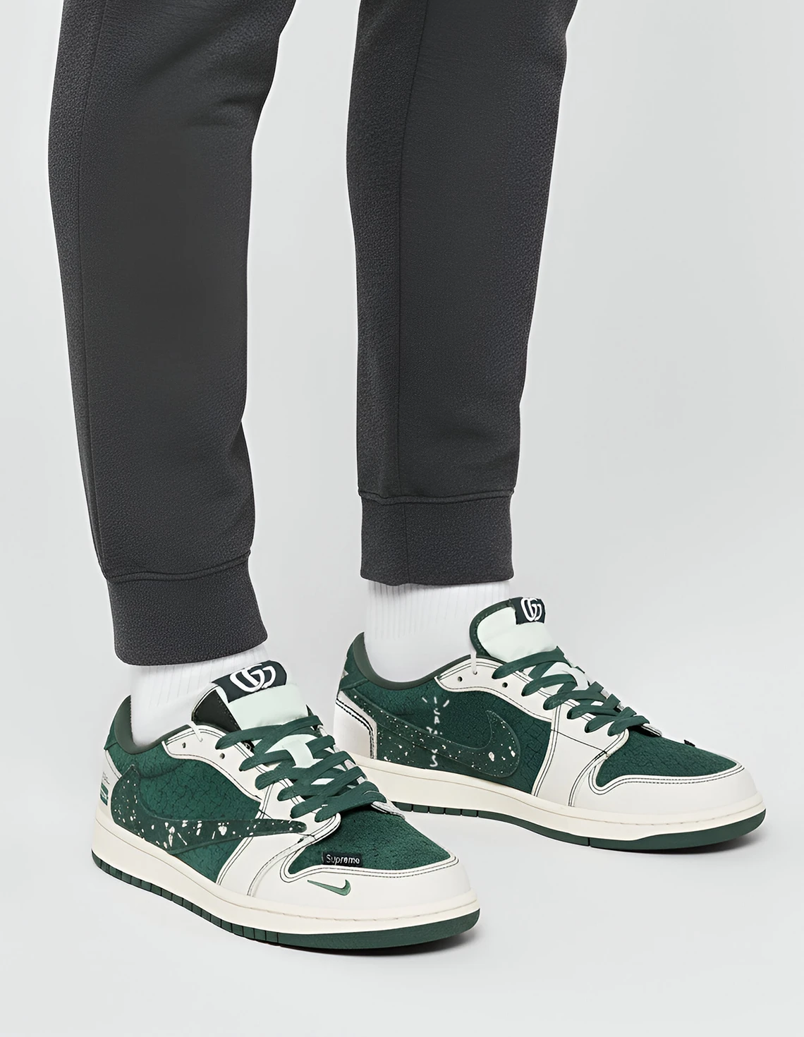 کتونی روزانه مردانه نایک Nike Air Jordan 1 Travis Scott  Supreme M